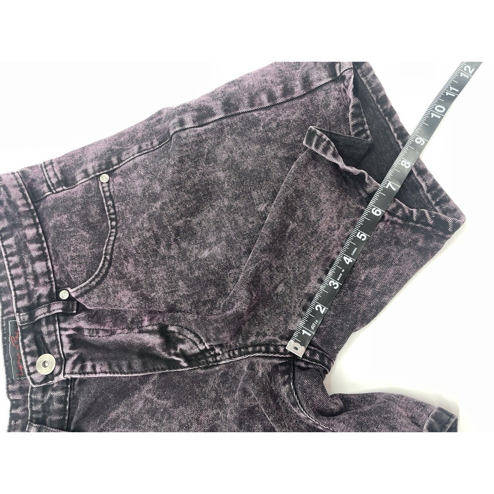 Liquor n poker Womens Jeans Shorts Sz 30 Rock Moto Goth Grunge Denim Beach - Picture 8 of 8
